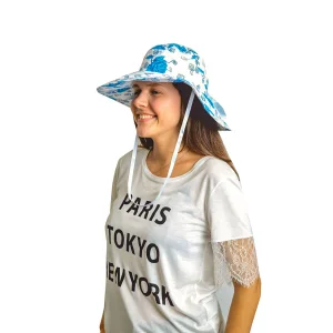 Çiçek Desenli Kadın Bermuda Şapka 1454