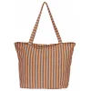 Kadın Çizgili Plaj Çantası 7023