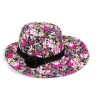 Çiçek Desenli Kadın Şapka 6108