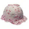 Kız Bebek Baskılı Bermuda Beyaz Şapka 5791