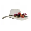 Çiçekli Hasır Kadın Şapka 3869