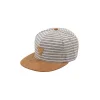 Bay Şapkacı - Çizgili Erkek Snapback Haki Şapka 5887