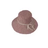 Çizgili Keten Kadın Şapka 1313