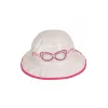 Gözlük Nakışlı Kız Çocuk Bermuda Şapka 3653