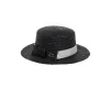 Kadın Fiyonklu Siyah Hasır Şapka 1081
