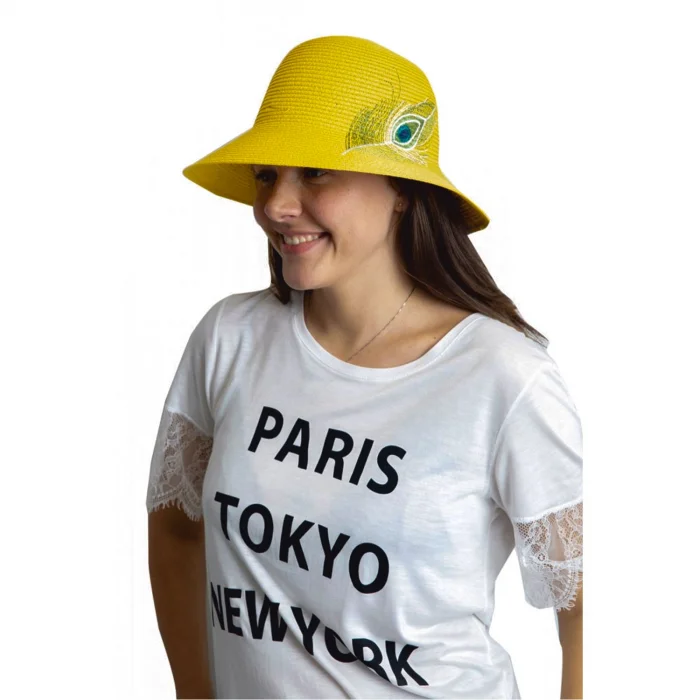 Tüy Desenli Kadın Şapka 1902