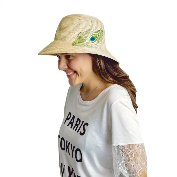 Tüy Desenli Kadın Şapka 1902