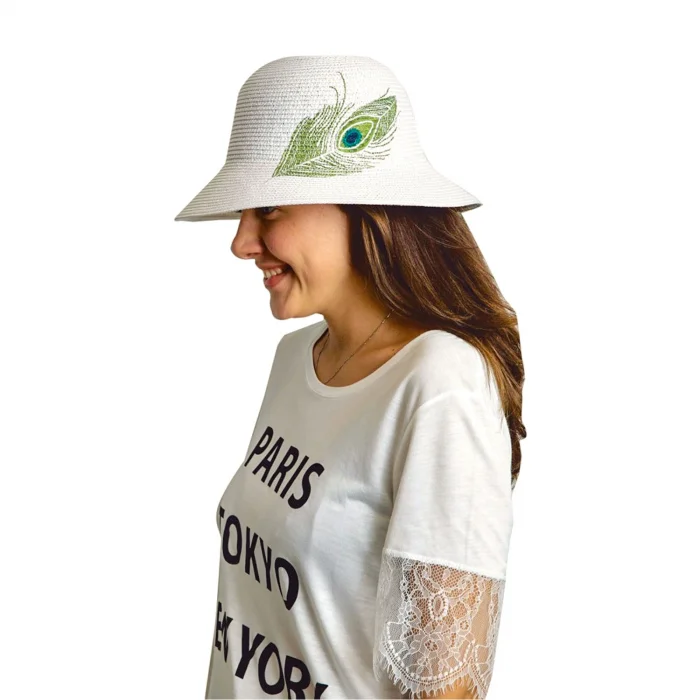 Tüy Desenli Kadın Şapka 1902