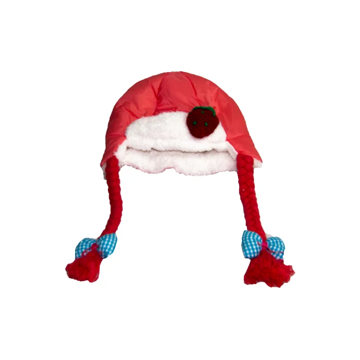 Kız Bebek Saç Örgülü Pembe Şapka 7115 (542062672)