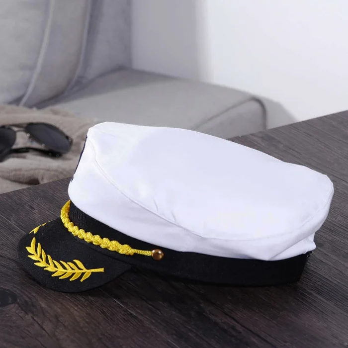 Unisex Kaptan Şapka 1512 Beyaz