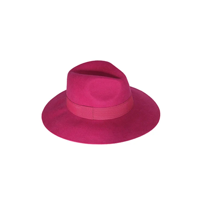 Geniş Kenarlı Kadın Kaşe Şapka Fuşya 5747