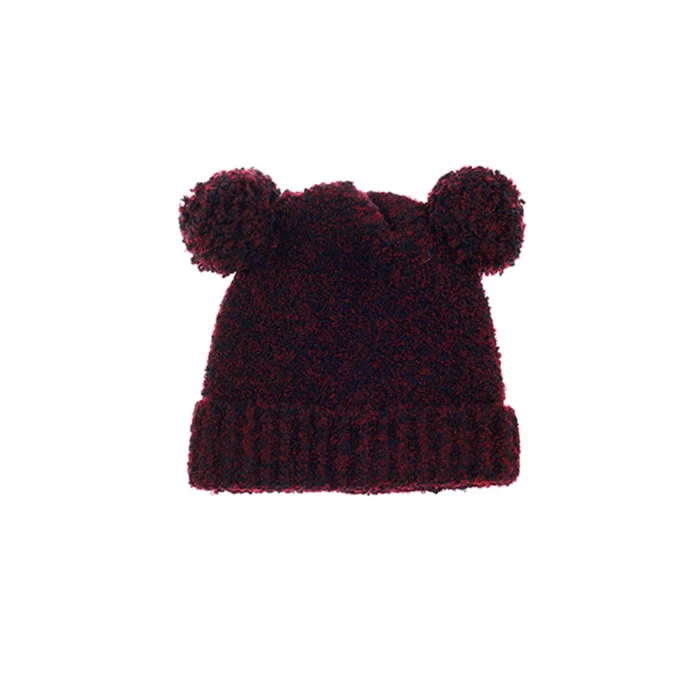 Ponponlu Kadın Bere Mürdüm 7212