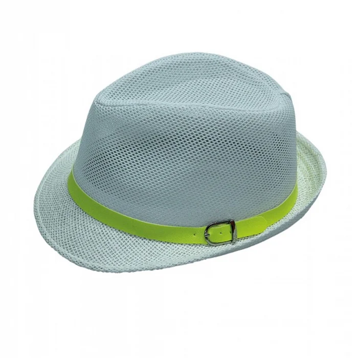 Yazlık Kadın Fileli Kemerli Hasır Fötr Şapka 6223