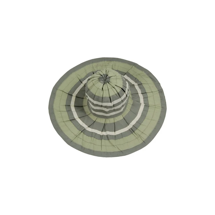 Kadın Çizgili Geniş Kenarlı Şapka 5376