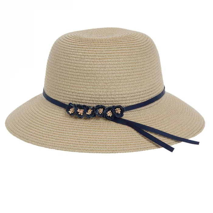 Çiçekli Kadın Hasır Şapka 1457