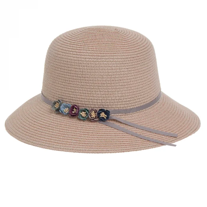 Çiçekli Kadın Hasır Şapka 1457