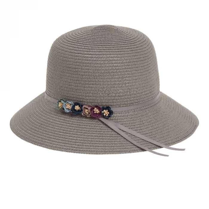 Çiçekli Kadın Hasır Şapka 1457