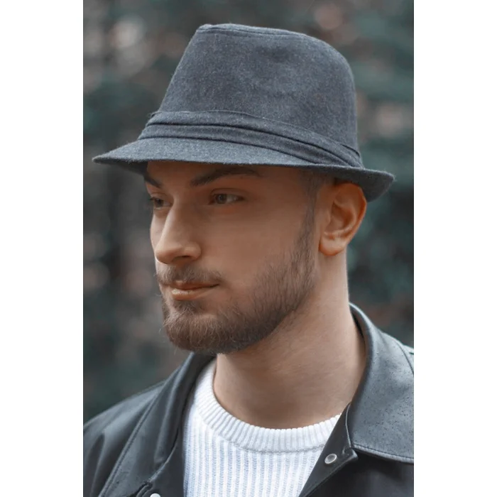 Erkek Basic Yün Fötr Şapka 5112 Siyah