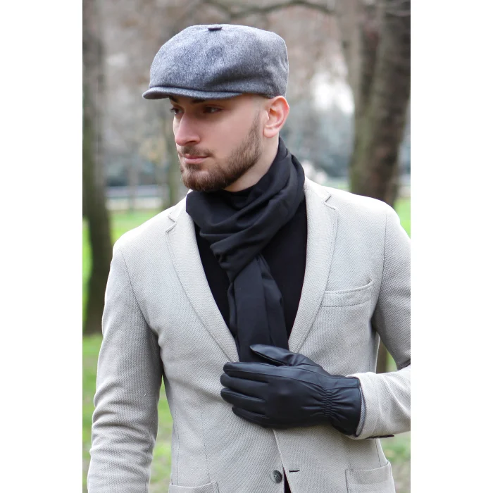 Gri Erkek Peaky Blinders İngiliz Kasket 7440