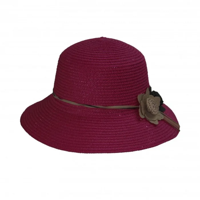 Çiçekli Hasır Kadın Şapka 3872