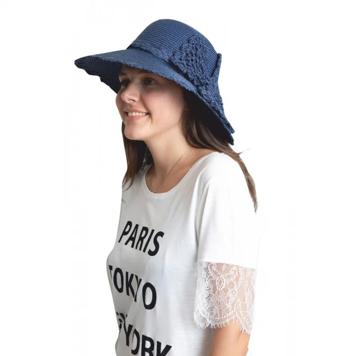 Fırfırlı Kadın Hasır Şapka 1431