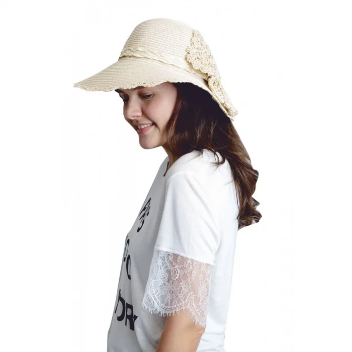 Fırfırlı Kadın Hasır Şapka 1431