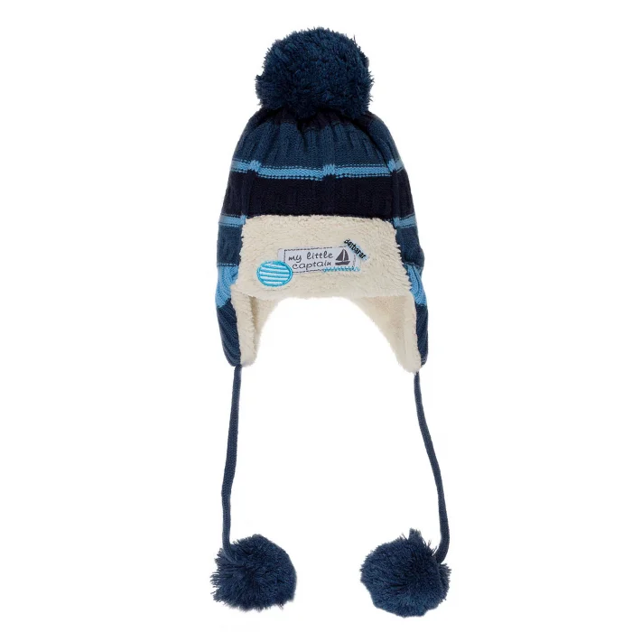 Yelken Baskılı Erkek Çocuk Lacivert Bere 1147