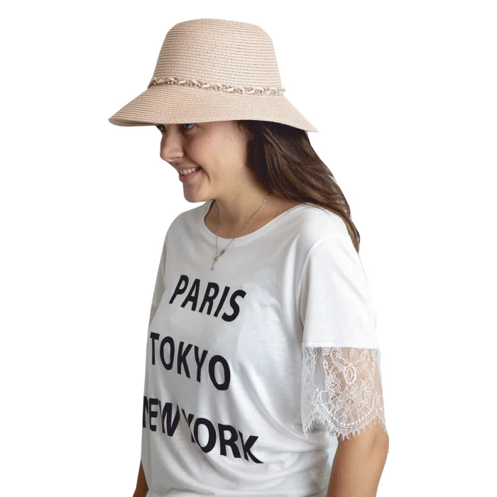 Kadın Simli Şeritli Şapka 1416