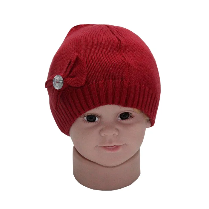 Yazlık Kız Bebek Merserize Bere Bordo 3932-Standart-Bordo