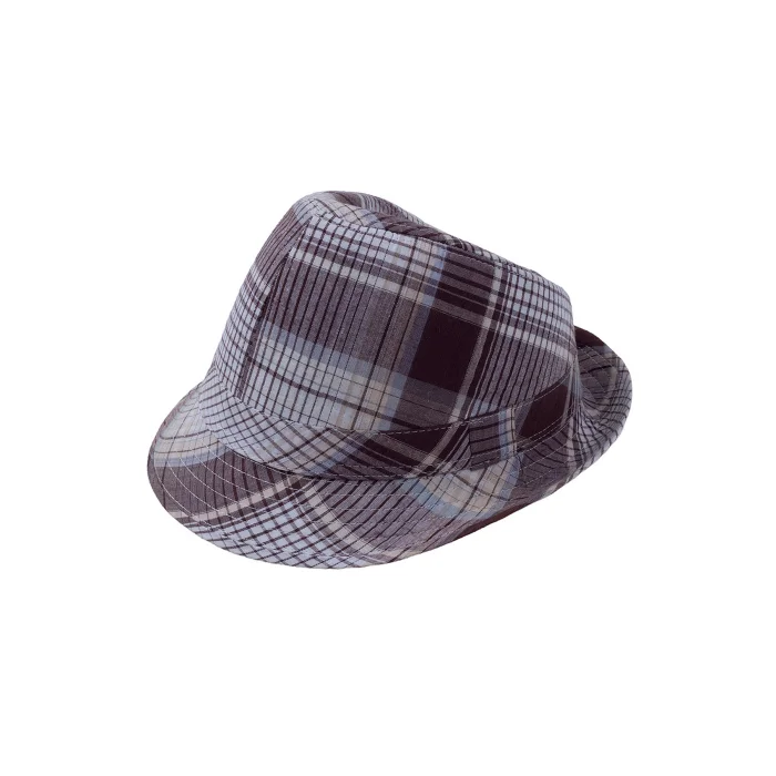 Kare Desenli Erkek Fötr Şapka 8781