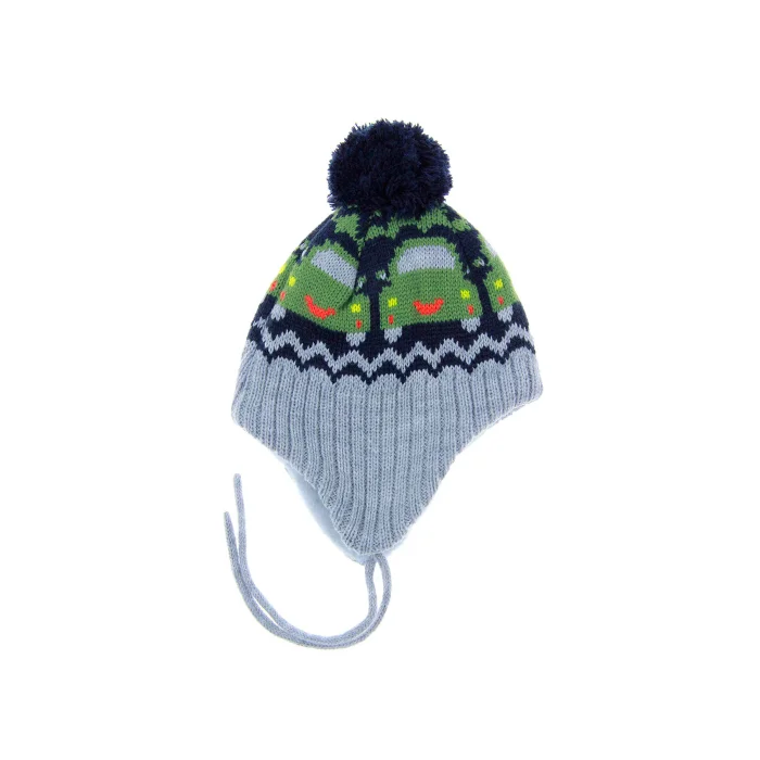 Araba Desenli Erkek Bere 5815