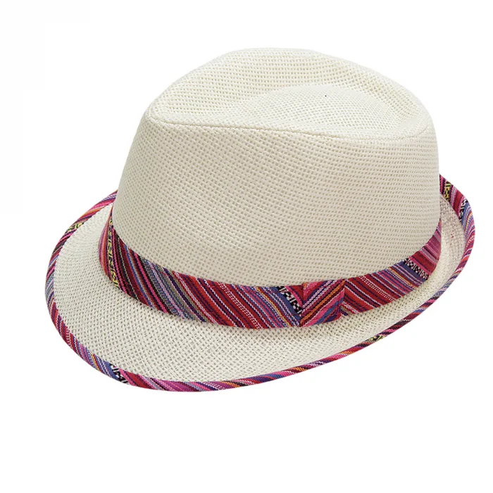 Şerit Desenli Kadın Fötr Şapka 6255