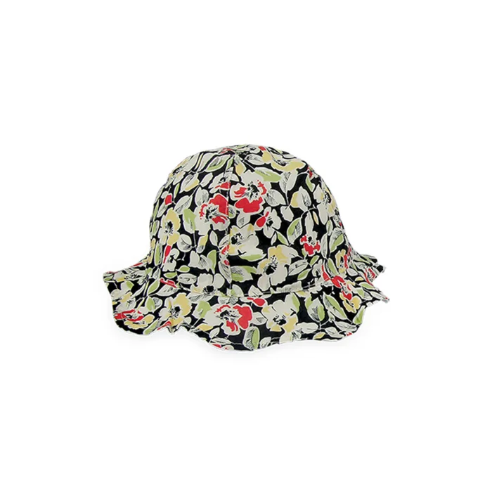 Kız Çocuk Yazlık Çiçekli Bermuda Şapka 1116