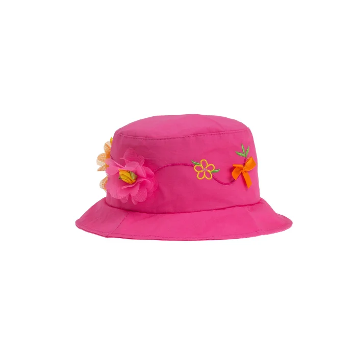 Çiçekli Kız Çocuk Bermuda Şapka 2113