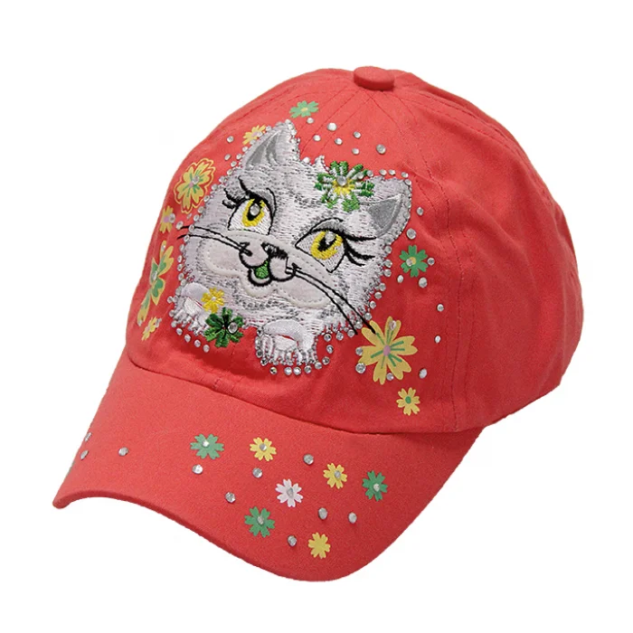 Kedi Nakışlı Kız Çocuk Kep 6162