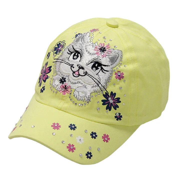 Kedi Nakışlı Kız Çocuk Kep 6162