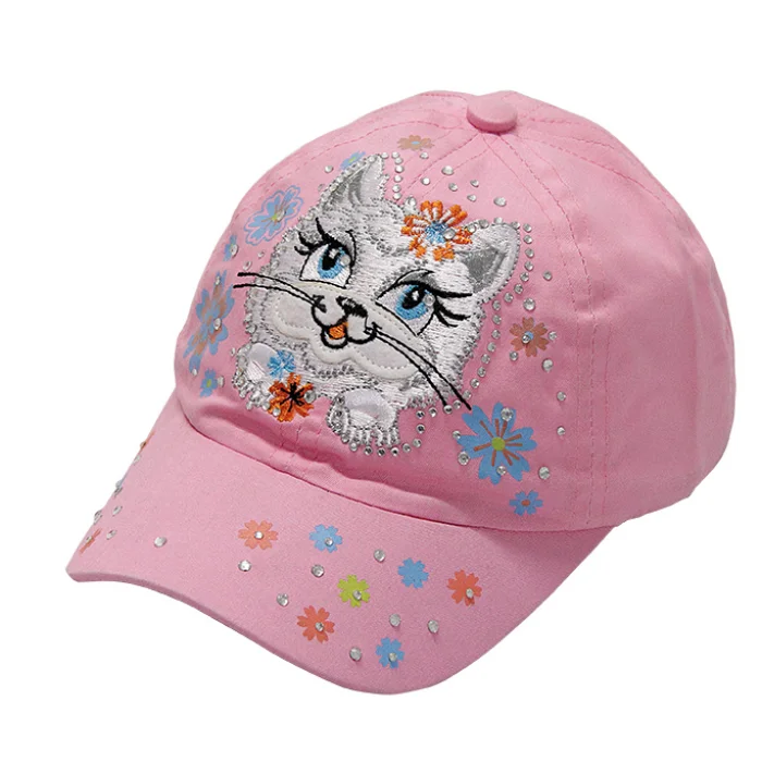 Kedi Nakışlı Kız Çocuk Kep 6162