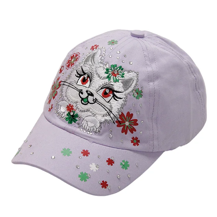 Kedi Nakışlı Kız Çocuk Kep 6162