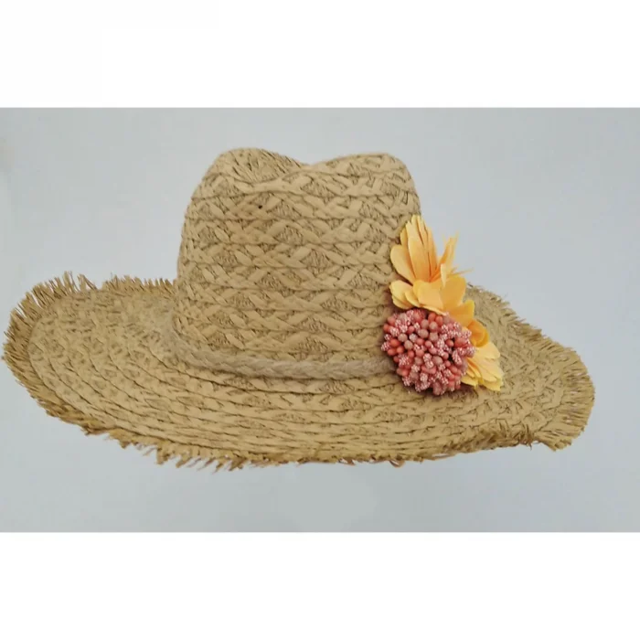 Geniş Kenarlı Hasır Şapka 1414