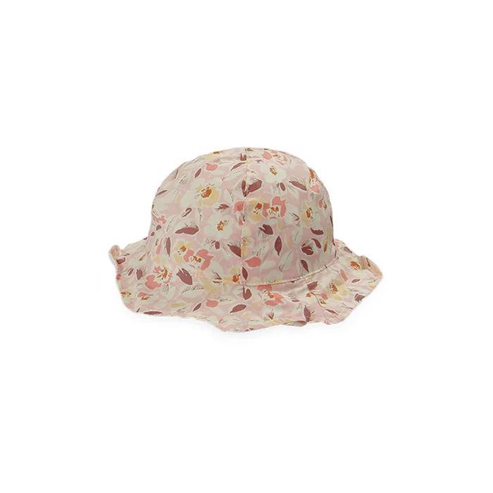 Kız Çocuk Yazlık Çiçekli Bermuda Şapka 1116