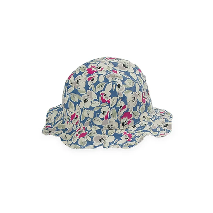 Kız Çocuk Yazlık Çiçekli Bermuda Şapka 1116