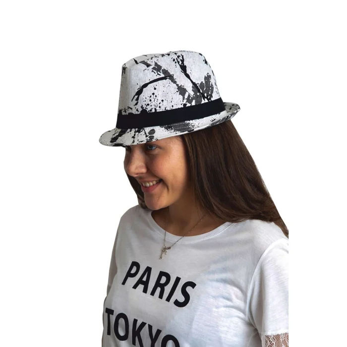 Desenli Kadın Fötr Şapka 1565