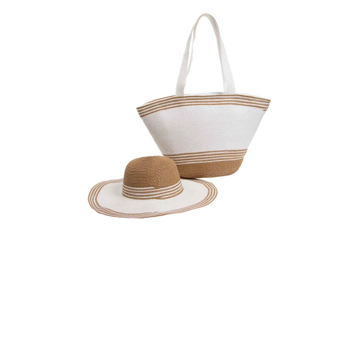 Hasır Şapka Çanta Takımı 7031