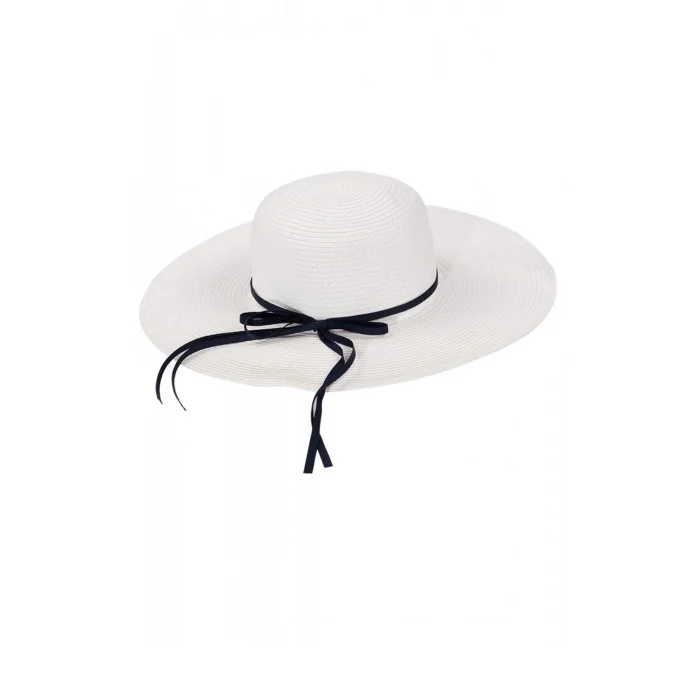 Kadın Geniş Kenarlı Lacivert Hasır Şapka 6653