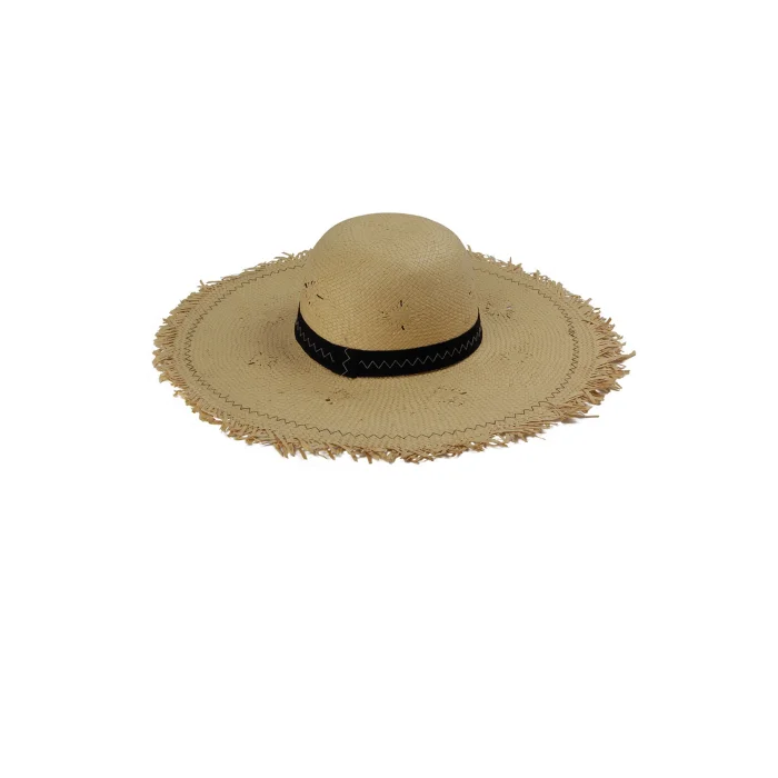 Geniş Kenarlı Hasır Kadın Şapka 6101