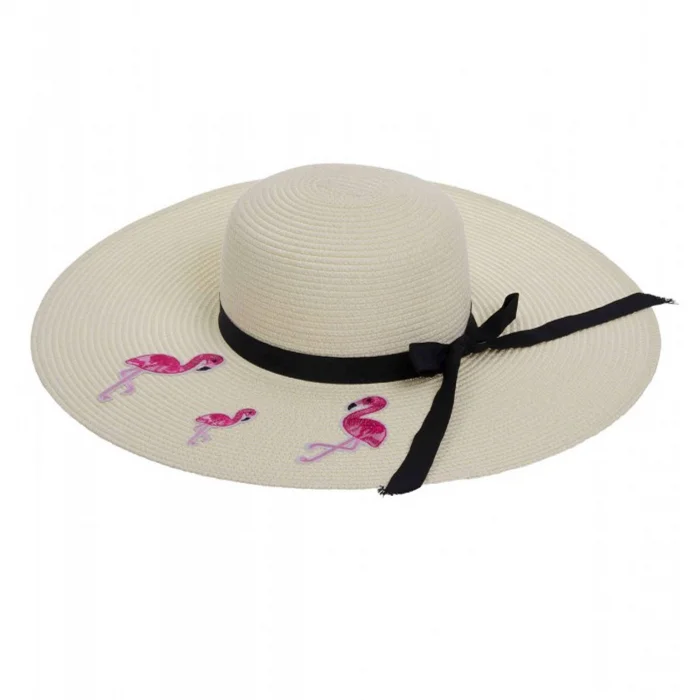 Flamingo Hasır Kadın Şapka 7046