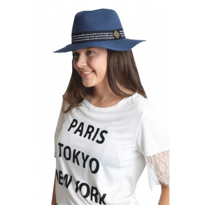 Yazılı Fötr Kadın Şapka 3240