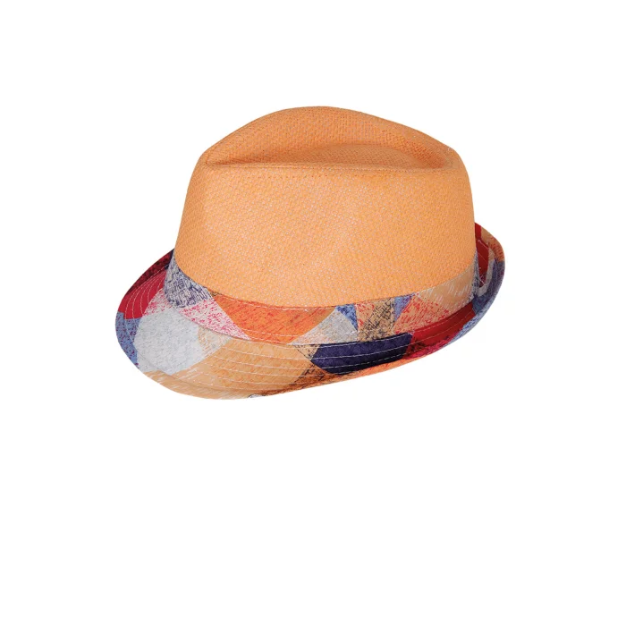 Yazlık Siperi Desenli Hasır Fötr Kadın Şapka 6261