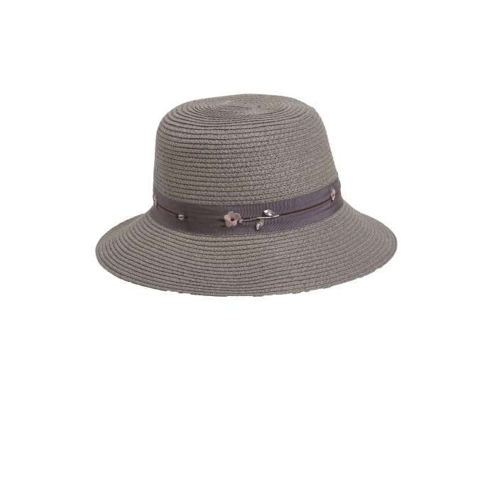 Kadın Çiçek Şeritli Şapka 1297