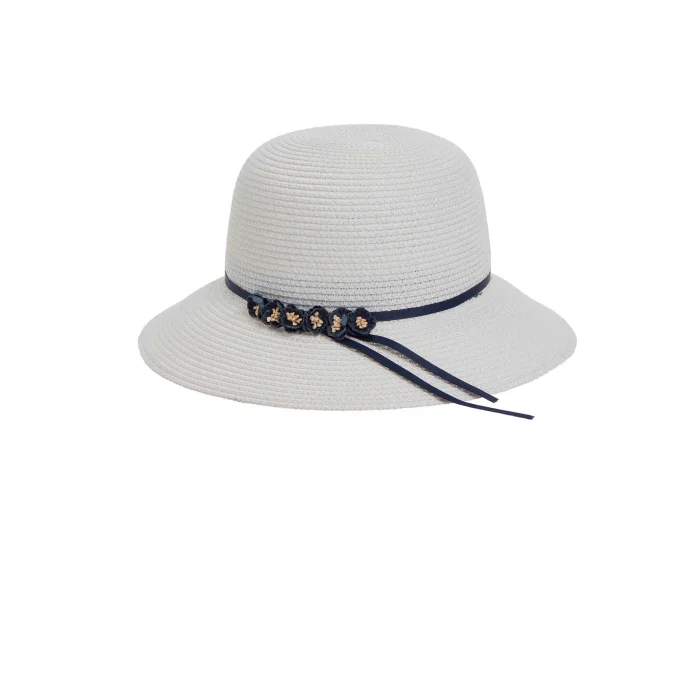 Çiçekli Kadın Hasır Şapka 1457